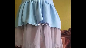 Naughty crossdresser alone at home showing you his dick and ass
