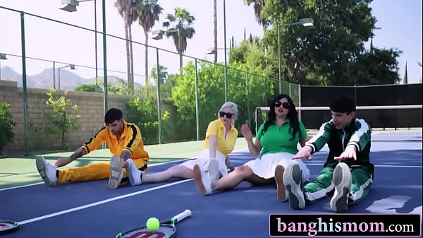 Tennis Game With Two Gorgeous MILFs Turn Into Hot Foursome