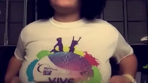 Flashing big boobs