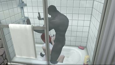 Sims 4 - Redhead caught in the shower – Free HD Porn Video