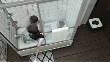 Sims 4 - Redhead caught in the shower – Free HD Porn Video