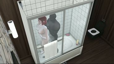 Sims 4 - Redhead caught in the shower – Free HD Porn Video