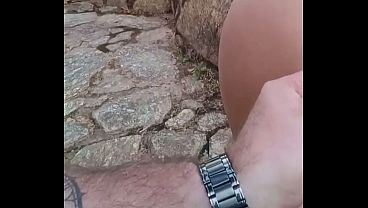 Outdoor Sex with Anal Plug