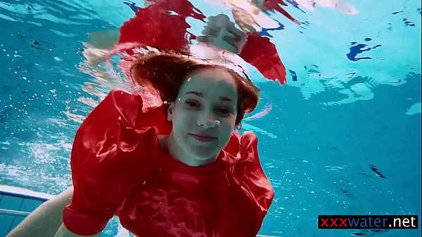 Avenna enjoys swimming in the pool