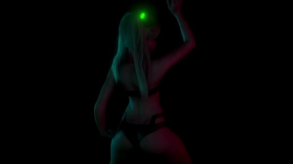 Rebecca, juicy young minx dances obscenely in the darkness