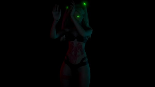 Rebecca, juicy young minx dances obscenely in the darkness