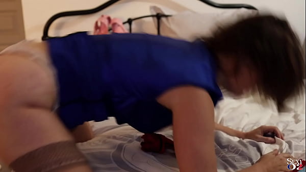 2172 (03) - French Amateur, Blue Lycra Tight Dress, White Satin Panties, Heels, Stockings, Blowjob, Ass to Mouth, Pussy Fucking, Anal plug, POV – Free HD Porn Video