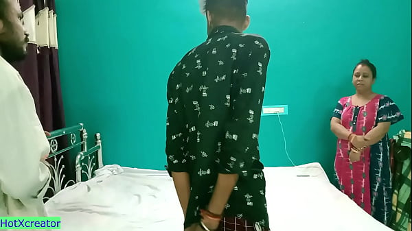 Hot Milf Aunty shared! Hindi latest threesome sex – Free HD Porn Video
