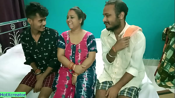 Hot Milf Aunty shared! Hindi latest threesome sex – Free HD Porn Video