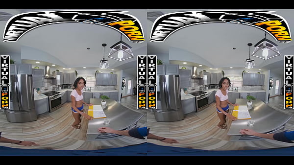 VIRTUAL PORN - Your Ebony Student Mila Mars Doing Her Best To Earn Good Grade – Free HD Porn Video